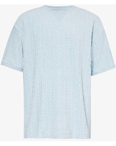 Givenchy 4g Terry-textured Cotton-blend T-shirt X - Blue