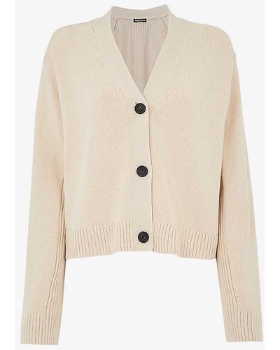 Whistles Nina Button-front Relaxed-fit Cotton Cardigan - White