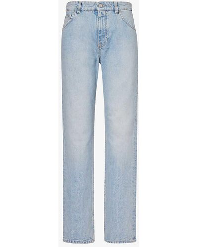 Bally Faded-wash Straight-leg Jeans - Blue
