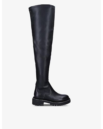Carvela Kurt Geiger Dazzle Diamante embellished Leather Ankle