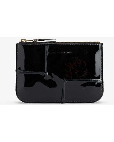 Comme des Garçons Exposed-seam Leather Wallet - Black