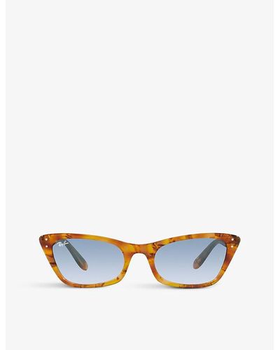 Ray-Ban Rb2299 Lady Burbank Acetate Cat-eye Sunglasses - Blue