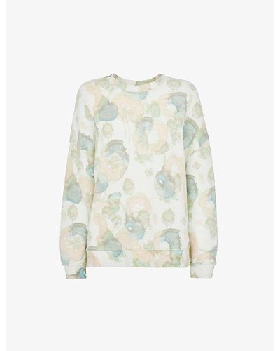 Whistles Watercolour-print Relaxed-fit Cotton Sweatshirt - Multicolor