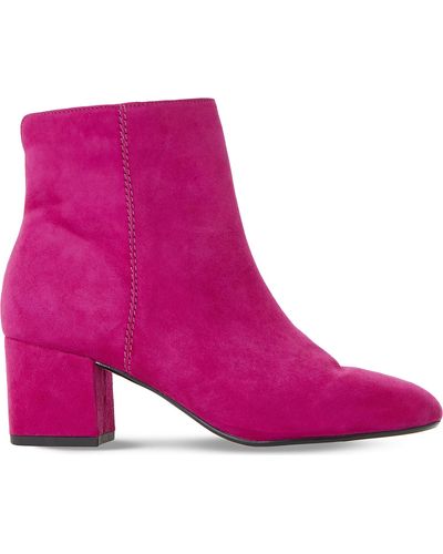 Dune Olyvea Suede Ankle Boots - Pink