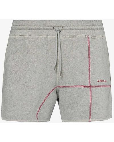 A_COLD_WALL* Intersect Logo-embroidered Cotton-jersey Shorts - Grey