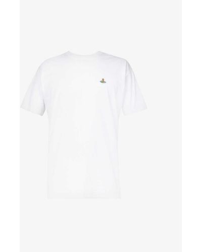 Vivienne Westwood Orb Logo-embroidered Cotton T-shirt Xx - White