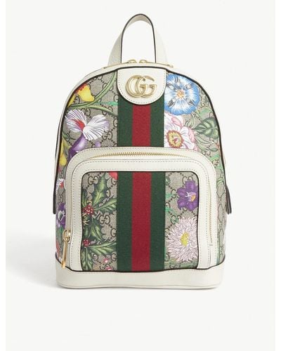 Gucci Flora And GG Supreme Backpack - Multicolor