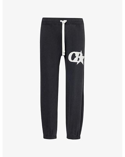 Cole Buxton Cb Star Brand-print Cotton-jersey jogging Bottoms - Black