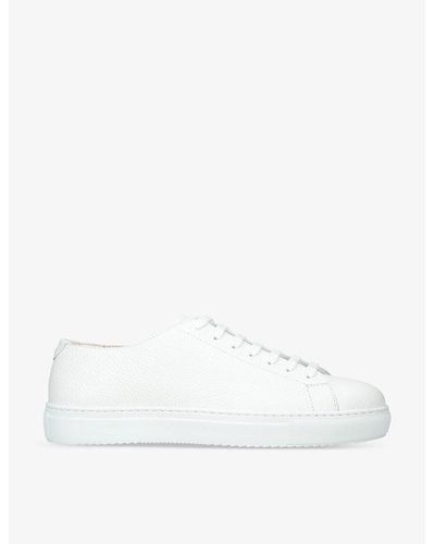 Doucal's Tumblet Paneled Leather Low-top Sneakers - White