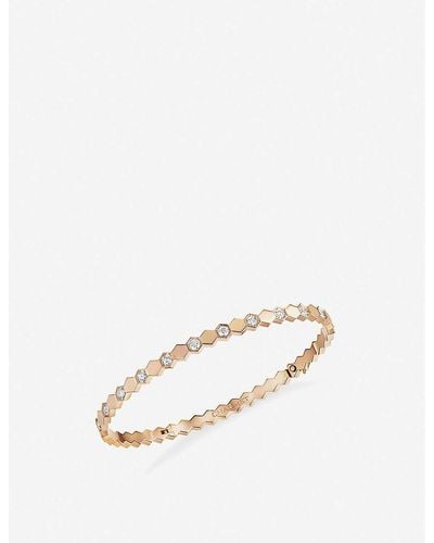 Chaumet Bee My Love 18ct Rose-gold And 0.938ct Brilliant-cut Diamond Bangle - White