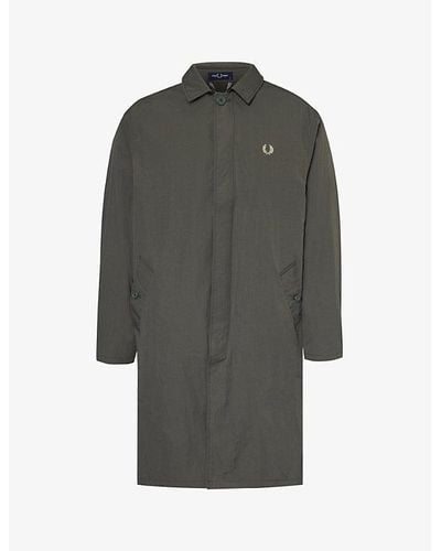 Fred Perry Relaxed-fit Brand-embroidered Recycled-polyamide Jacket Xx - Gray