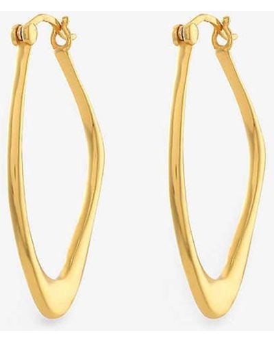 Shyla Valentina 22ct Yellow -plated Sterling-silver Hoop Earrings - Metallic