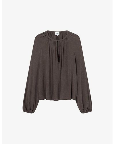 Twist & Tango Sarai Relaxed-fit Woven Blouse - Brown
