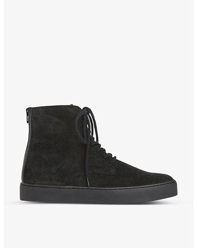 Whistles Booker Suede High-top Sneakers - Black