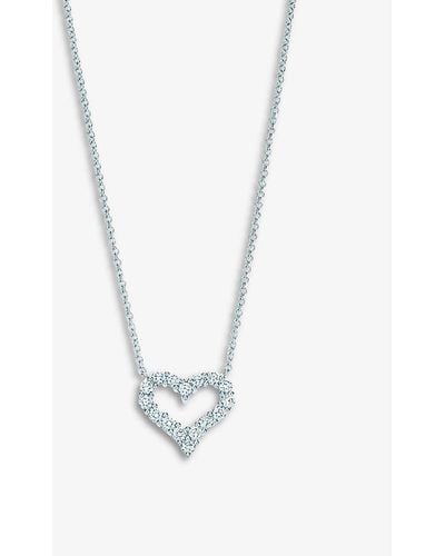 Tiffany & Co. Tiffany Hearts Pendant With Diamonds In - White