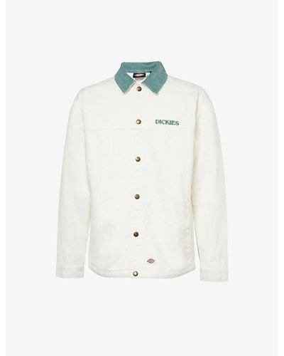 Dickies Herndon Brand-embroidered Denim Jacket X - White