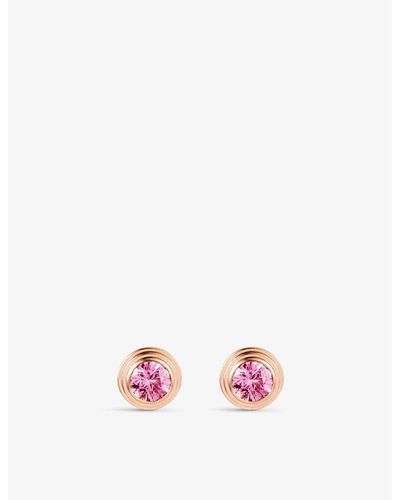 Cartier D'amour 18ct Rose-gold And Sapphire Earrings - Pink