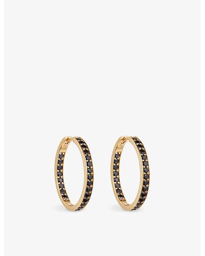 Astley Clarke Gold Polaris 18ct Yellow Gold-plated Vermeil Sterling-silver And Spinel Hoop Earrings - Multicolor