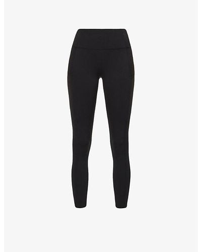 lululemon Fast And Free Drawstring-waist High-rise Stretch-knit leggings - Black