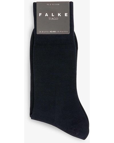 FALKE Tiago Logo-print Cotton-blend Socks - Black