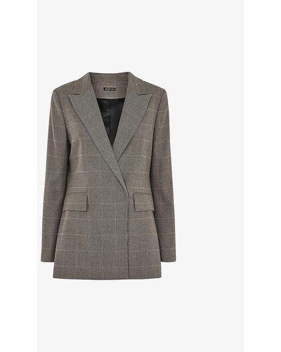 Whistles check double breasted on sale blazer