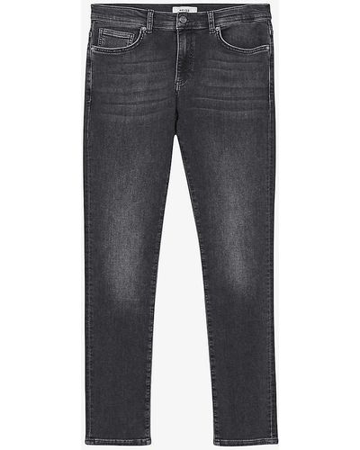 Reiss Woodland Slim-fit Stretch-denim Jeans - Grey