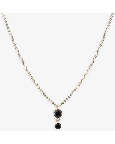 The Alkemistry Aria 18ct Yellow-gold 0.23 And 0.10ct Black Diamond Pendant Necklace - Metallic