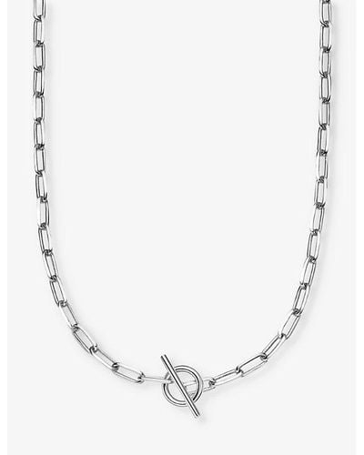 Astley Clarke Celestial T-bar Sterling-silver Chain Necklace - Metallic
