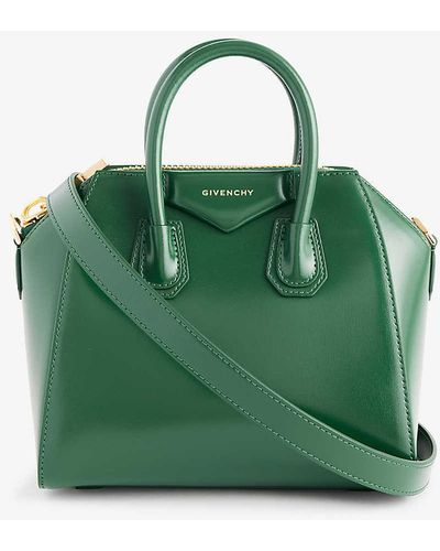 Givenchy Antigona Mini Leather Top-handle Bag - Green