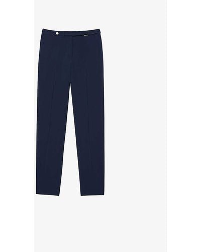 Ted Baker Mid-rise Tailored Stretch-woven Trousers - Blue