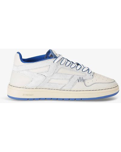 Represent Reptor Contrast-panel Leather Low-top Trainers - White