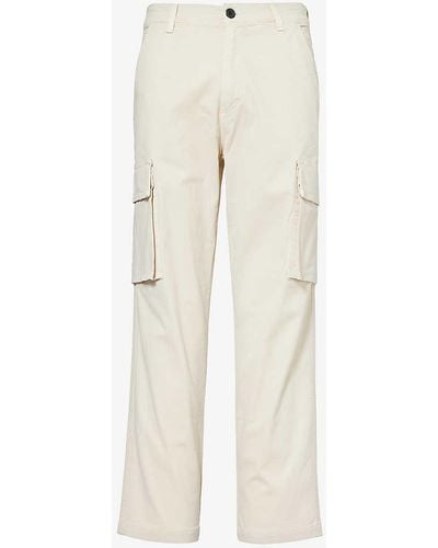 Citizens of Humanity Dillon Patch-pocket Straight-leg Mid-rise Stretch-cotton Trousers - Natural