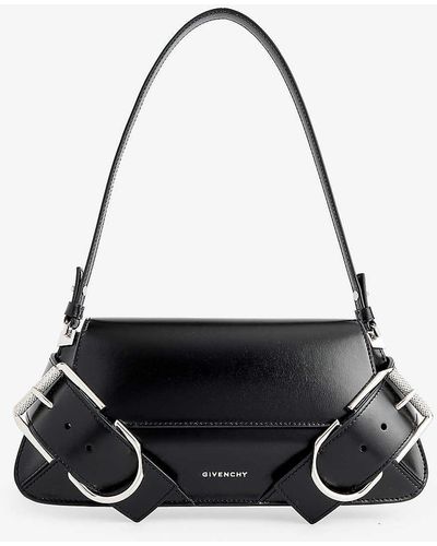 Givenchy Flap Leather Shoulder Bag - Black