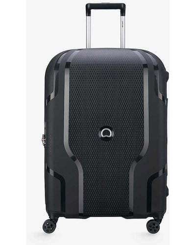 Delsey Clavel 4-wheel Expandable Recycled-polypropylene Hard Check-in Suitcase - Black