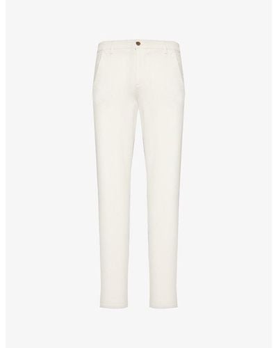 7 For All Mankind Travel Regular-fit Tapered Stretch-jersey Trousers - White