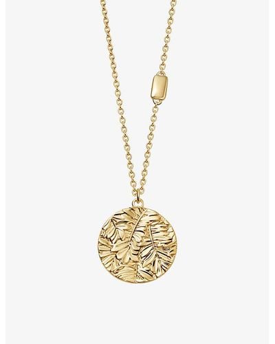 Astley Clarke Terra Treasured Engravable 18ct Yellow Gold-vermeil Necklace - Metallic