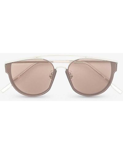 Gentle Monster Loe Vc3 D-frame Acetate And Metal Sunglasses - Pink