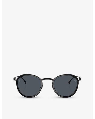 Giorgio Armani Ar6148t Phantos-frame Titanium Sunglasses - Black