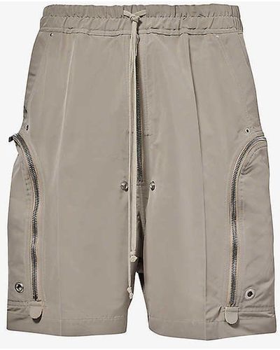 Rick Owens Bauhaus Dropped-crotch Shell Shorts - Grey