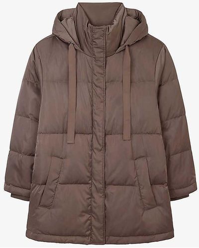 The White Company Relaxed-fit Down-filled Hooded Puffer Jacket - Brown