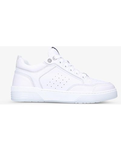 Carvela Kurt Geiger Glide Branded Leather Low-top Sneakers - White