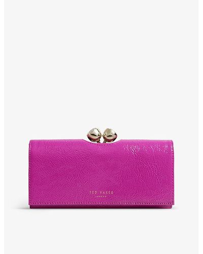 Ted Baker London Shaadi Patent Quilted Envelope Small Fold Purse in Deep  Purple | Purses, Deep purple, Ted baker london