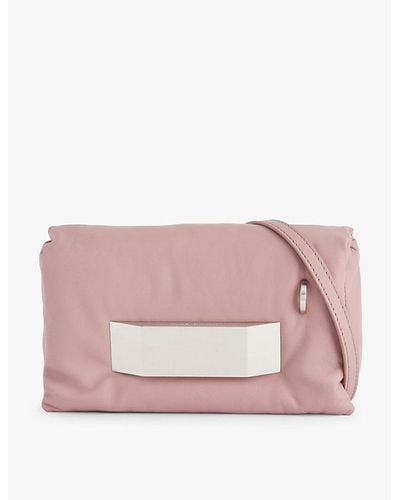 Rick Owens Griffin Logo-plaque Padded Leather Bag - Pink