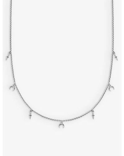 Astley Clarke Luna Cresent Station Sterling-silver Necklace - Metallic