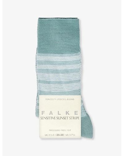 FALKE Sensitive Sunset Stripe Knitted Socks - Blue