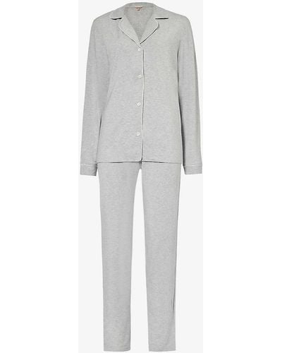 Eberjey Gisele Stretch-woven Jersey Pyjama Set - Grey