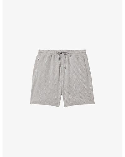 Reiss Penbrook Elasticated-waist Regular-fit Stretch-cotton Shorts X - Gray