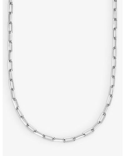 Astley Clarke Celestial Square Link Chain Necklace - White