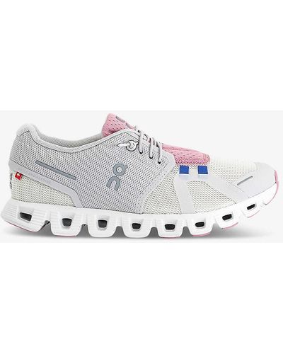 On Shoes Cloud 5 Combo Mesh Low-top Trainers - White