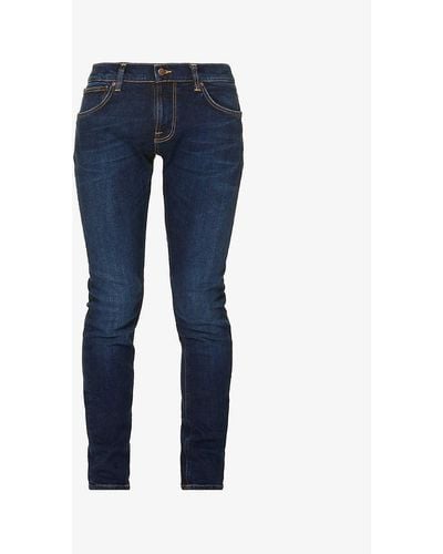 Nudie Jeans Tight Terry Regular-fit Tapered Jeans - Blue
